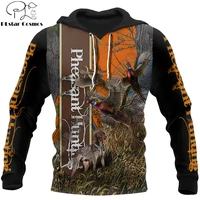 pheasant hunting 3d all over printed hoodie men sweatshirt unisex streetwear zip pullover casual jacket tracksuits kj0235