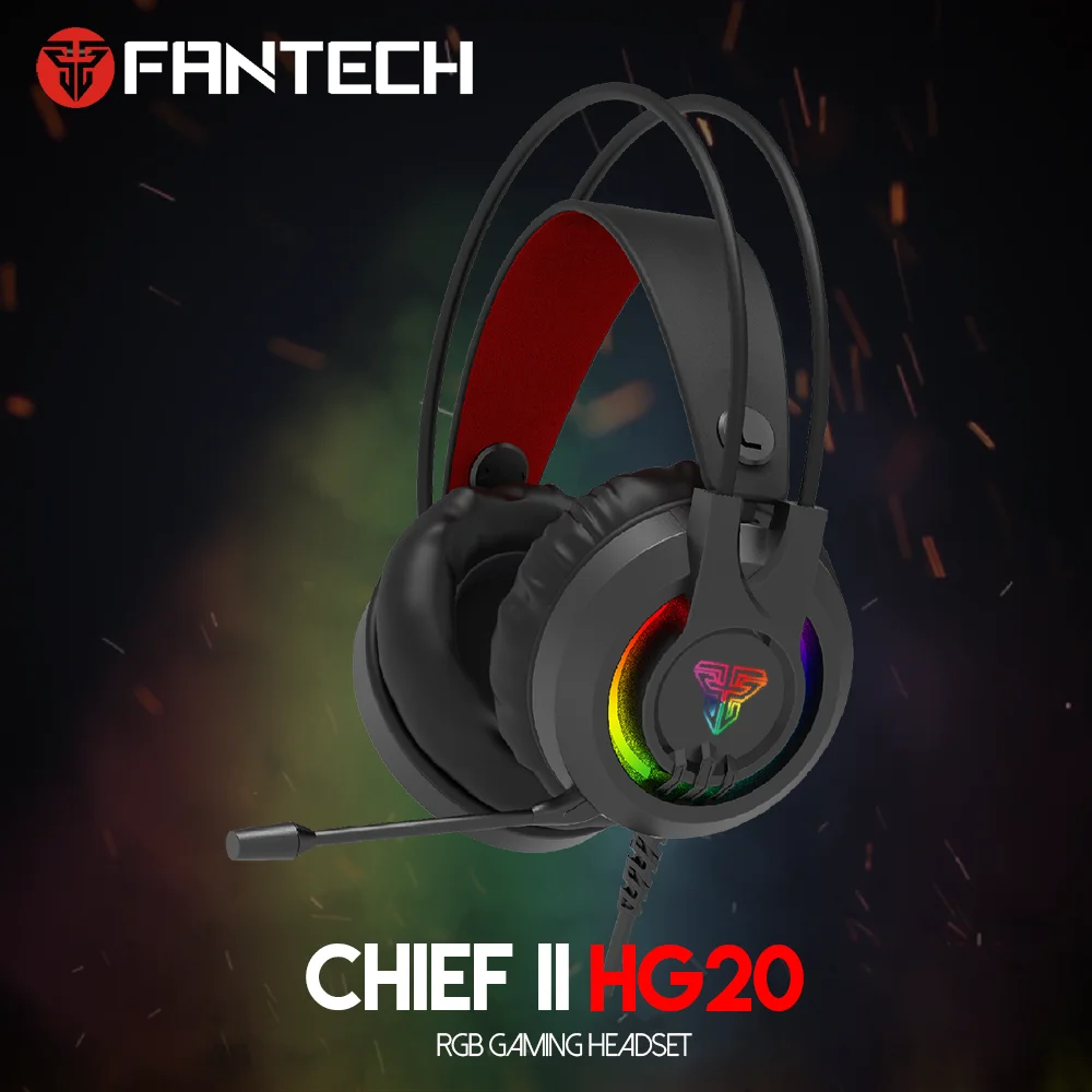 Проводные игровые стереонаушники FANTECH HG20 с микрофоном и RGB-подсветкой |