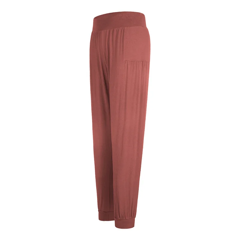 Loose Beam Foot Gym Sweatpants Women Quick-drying High Waist Sports Yoga Trousers Workout Fitness Gym Athletic Pants Running - Цвет: Розовый