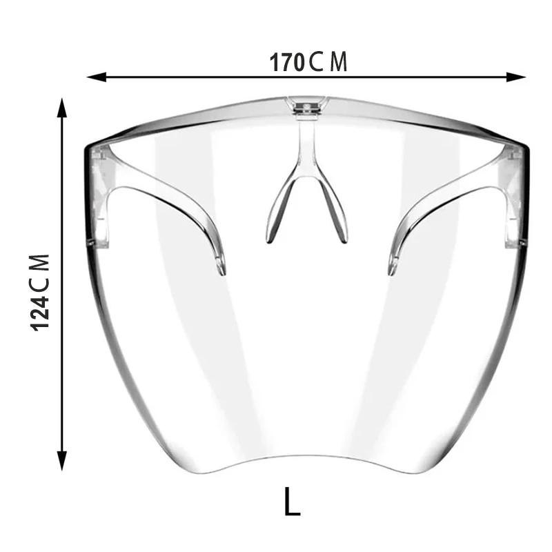 

1pc Face Masks Anti Dust-proof Face Shield Cover Transparent Face Eyes Protector Safety Goggles