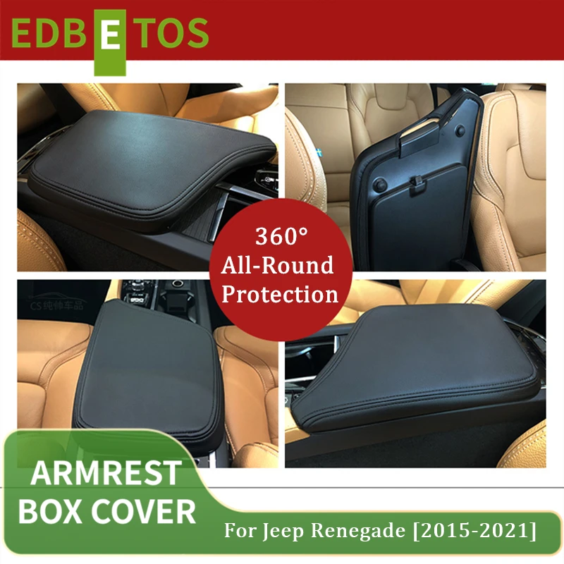 

Fashion Armrest Cover For Jeep Renegade 2015 2016 2017 2018 2019 2020 2021, Soft Leather Design Auto Center Console Cover Pad