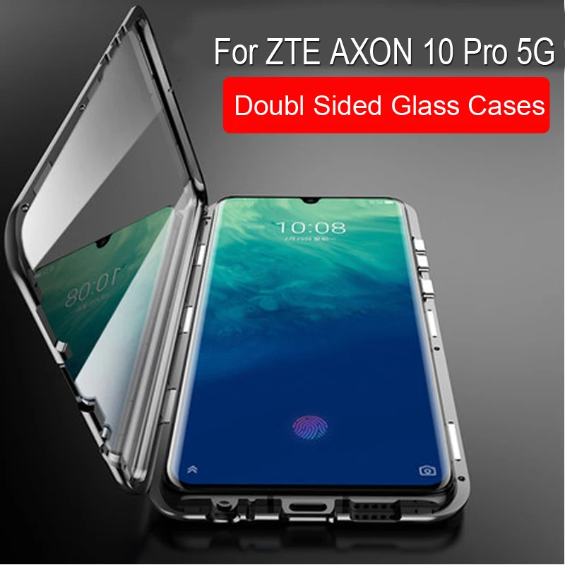 Чехол для телефона с магнитной адсорбцией ZTE AXON 10 Pro чехол металлической рамой и