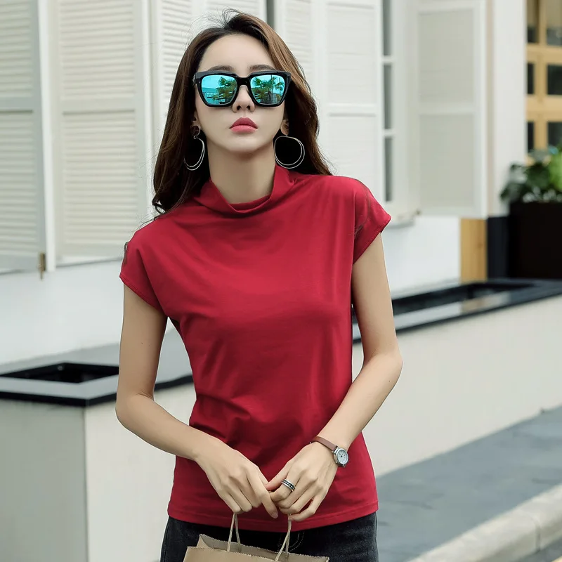 

Short Sleeve Bandage TShirt Casual Sexy Women T Shirt Camisetas Feminina Lady Tops Black