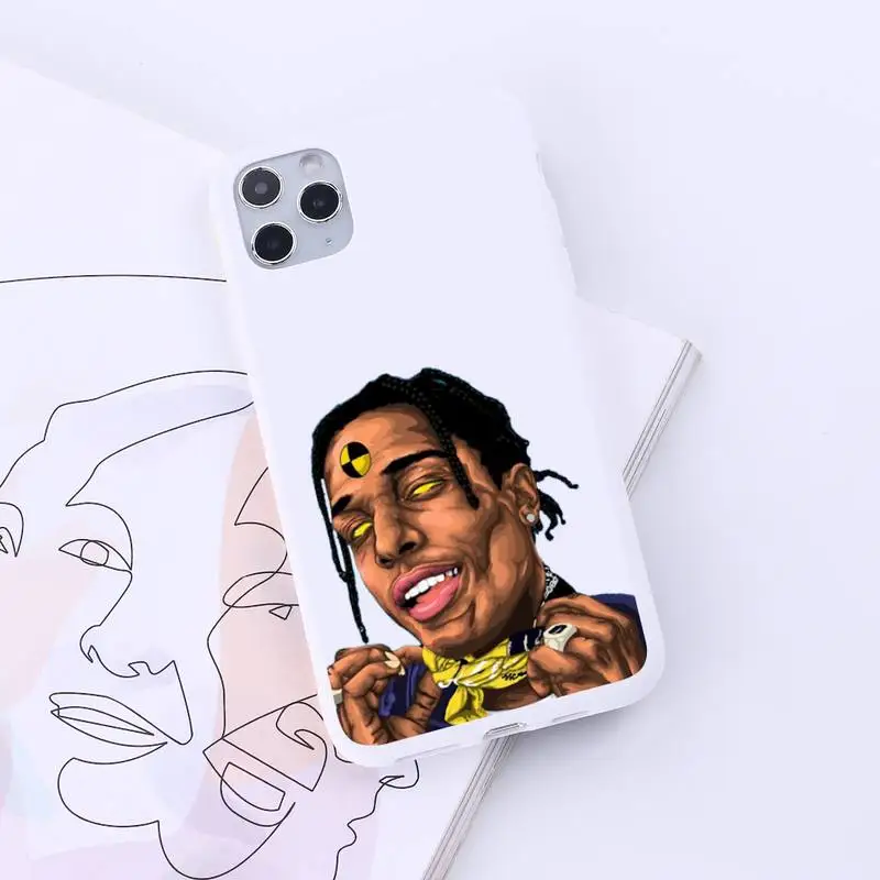 

Asap Rocky American rapper Phone Case Candy Color for iPhone 6 7 8 11 12 s mini pro X XS XR MAX Plus