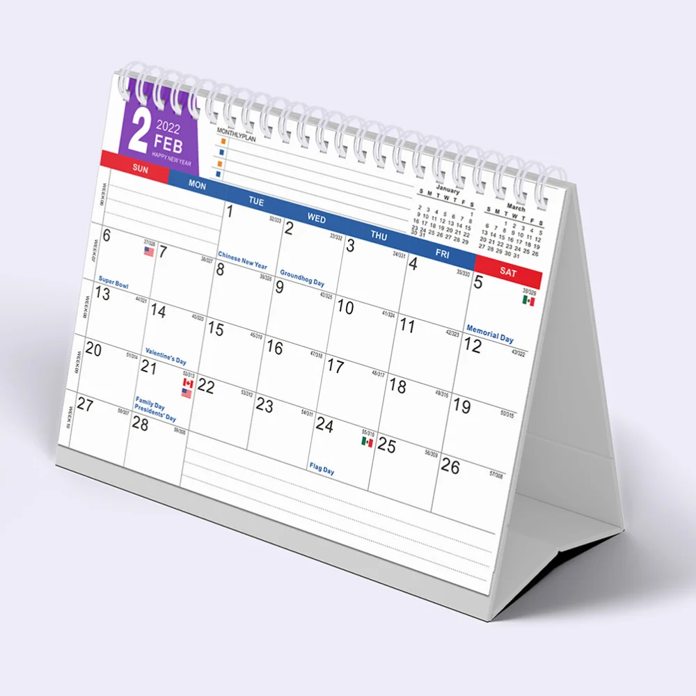 

1pc 2022 Desktop Small Desk Calendar Office Supply School Desk Calendar