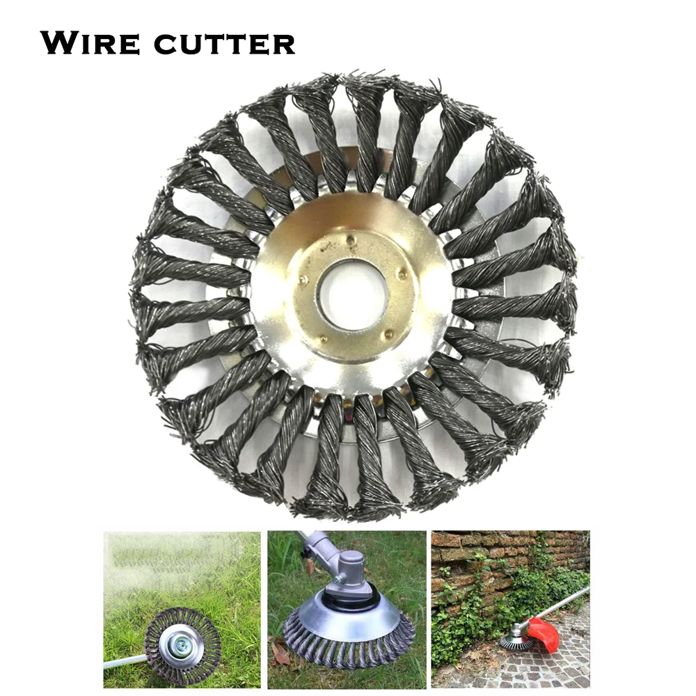 

Grass Trimmer Head Steel Wire Weed Trimming Tools Rounded Edge Grass Brush Cutter Removal for Garden Lawnmower