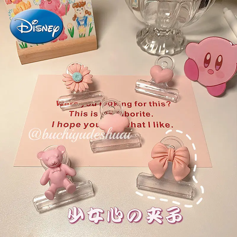 

Disney cute cartoon solid color girl heart storage folder simple creative transparent student file test paper folder