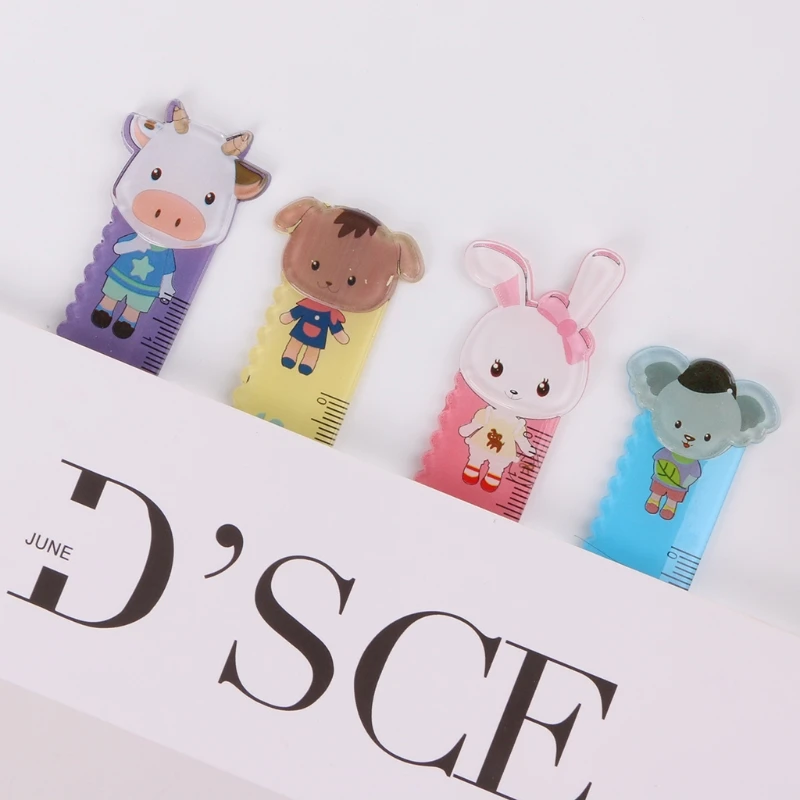 

Cute Cartoon Animal Students Ruler Wave Line Drawing Tools Bookmark Supplies Hot 090F