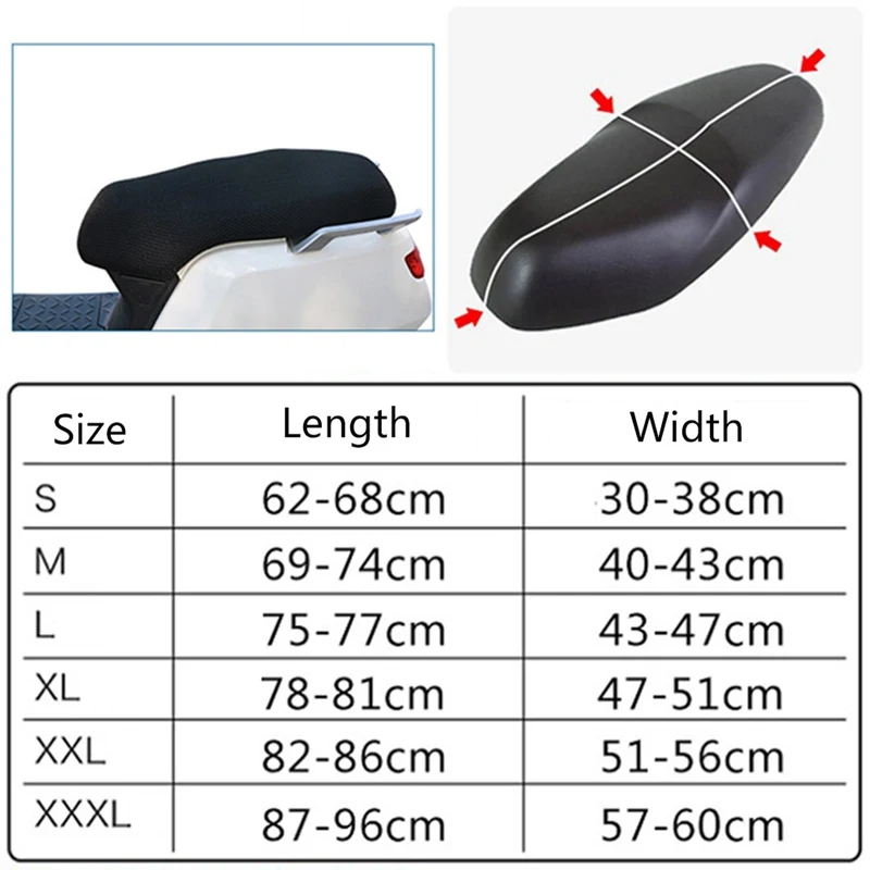 

3D Sun Proof Motorcycle Scooter Electricmobike Sunscreen Seat Cover Scooter Sun Pad Heat Insulation Cushion Cover