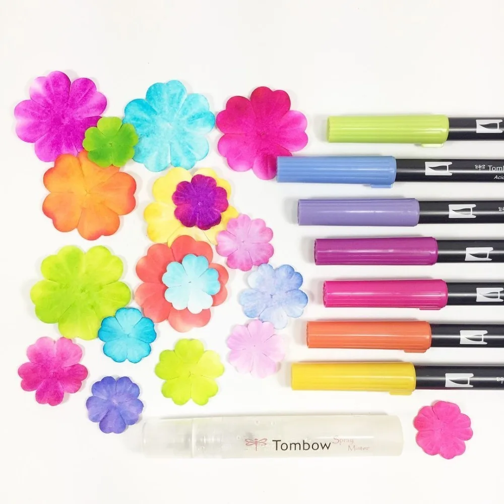 1 шт. TOMBOW AB-T Япония 96 цветов две головки художественная кисть ручка маркер Профессиональный водный маркер ручка живопись школьные принадлежности