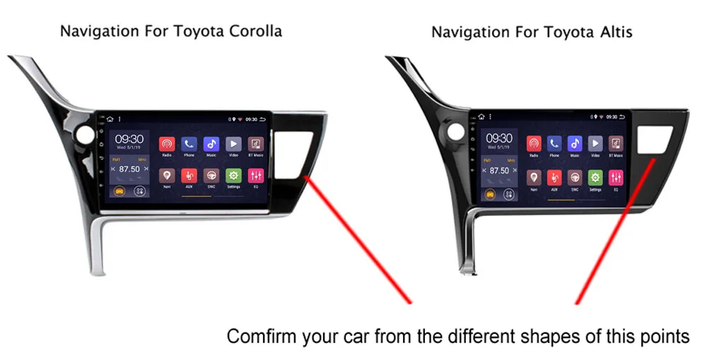 Автомагнитола с Навигатором android 2 32 ГБ 8 ядер для Toyota Corolla Altis 2017 2018 автомагнитола