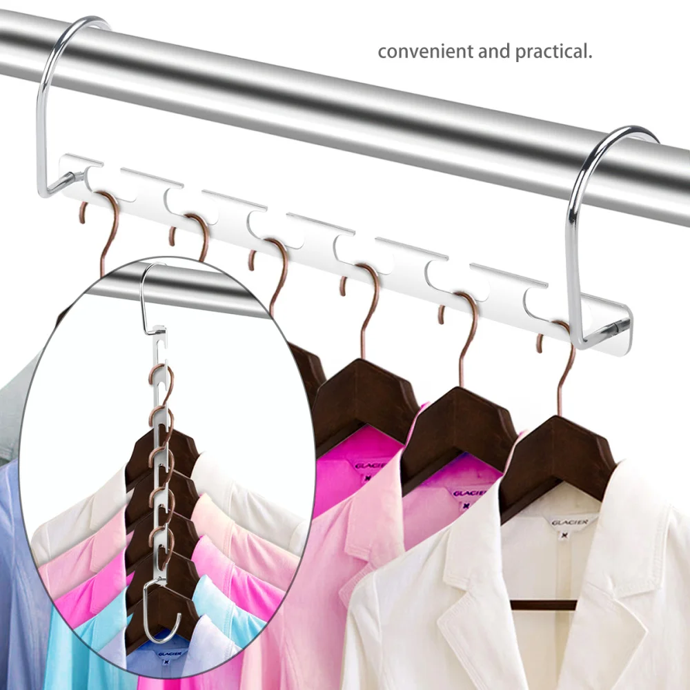 

2pcs Hanger Multifunctional Metal Cascading Closet Hanger Organizer for Space Saving