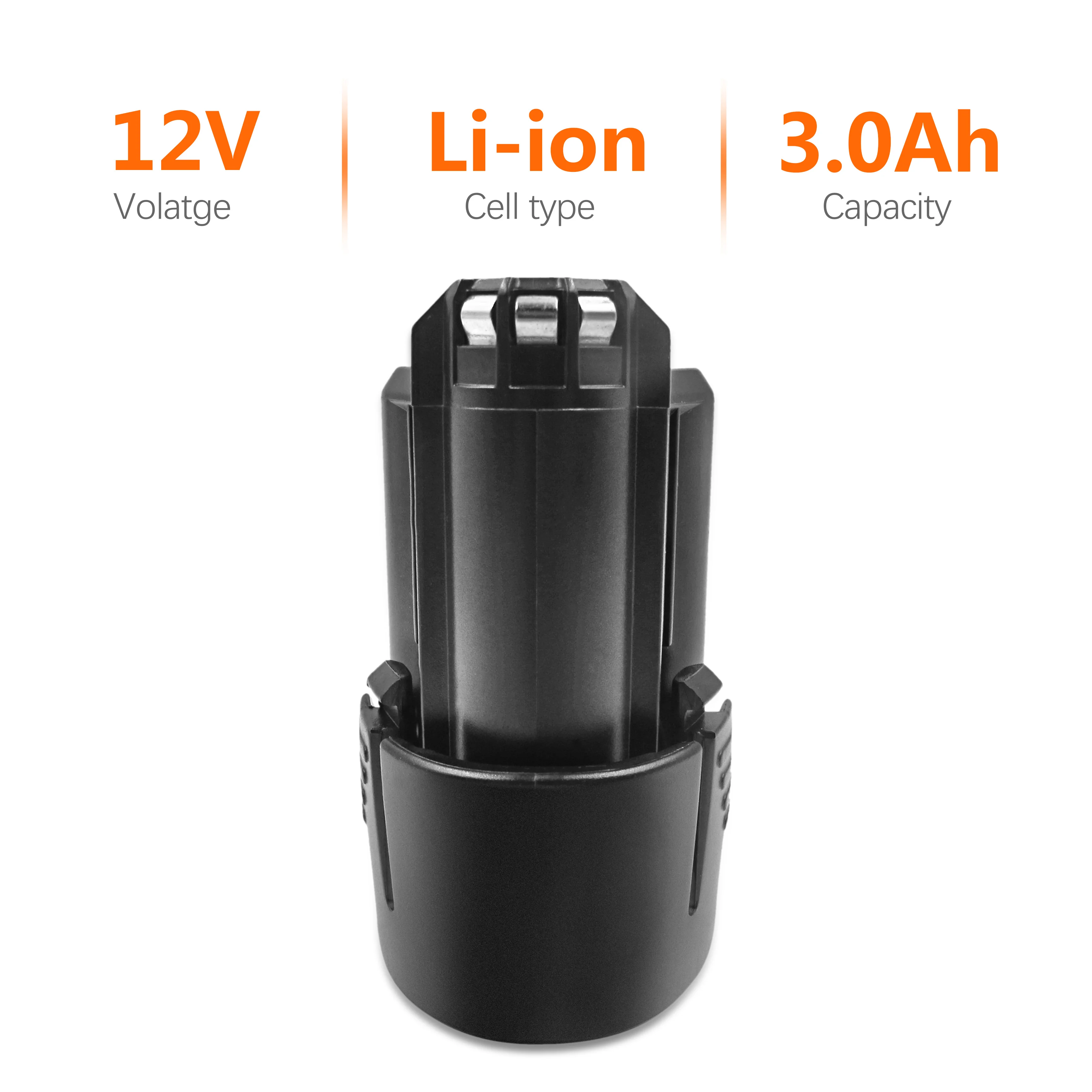 10.8V 12V 3000mAh Li-ion BAT411 Rechargeable Battery for BOSCH BAT412A BAT413A D-70745GOP 2607336013 2607336014 PS20-2 PS40-2