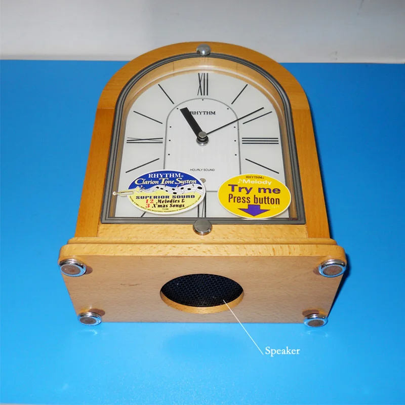 Günstig CLARION TON SYSTEM 12 MELODIEN MUSIK STÜNDLICHE CHIMING HOHE QUALITÄT TISCH UHR EUROPA KURZE HOLZ STUMM QUARZ DESKTOP UHR