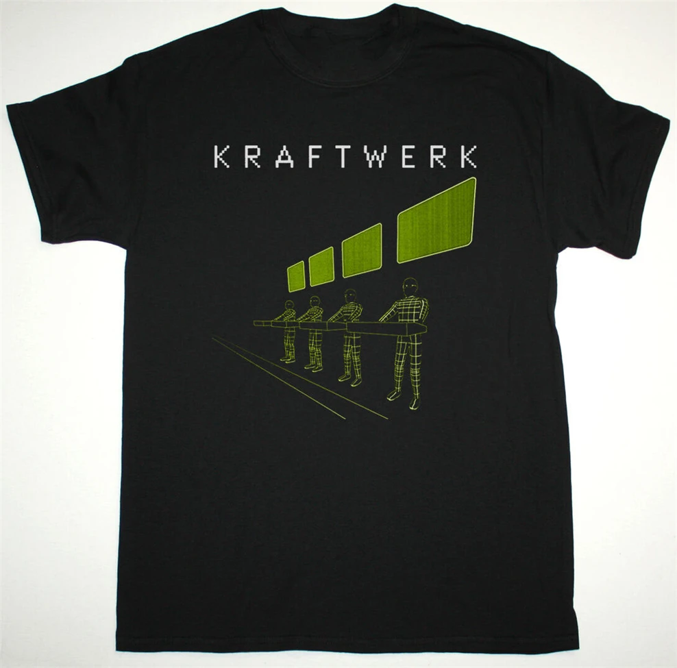 Kraftwerk 3D черная футболка электронный краут-ной спереди 242 Ultravox футболки |