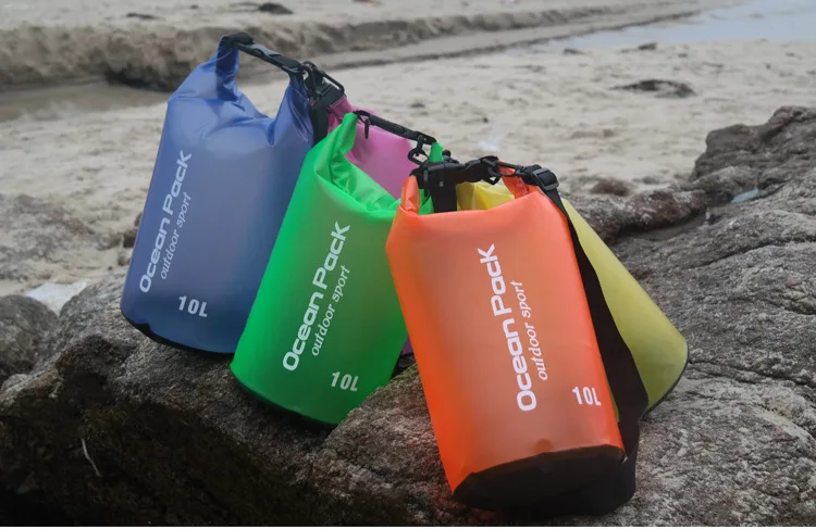 2L 5L 10L полупрозрачная водонепроницаемая сумка для хранения сухая сумка для плавания сумка для каноэ каяк Рафтинг Спорт на открытом воздухе кемпинг речной трекинг