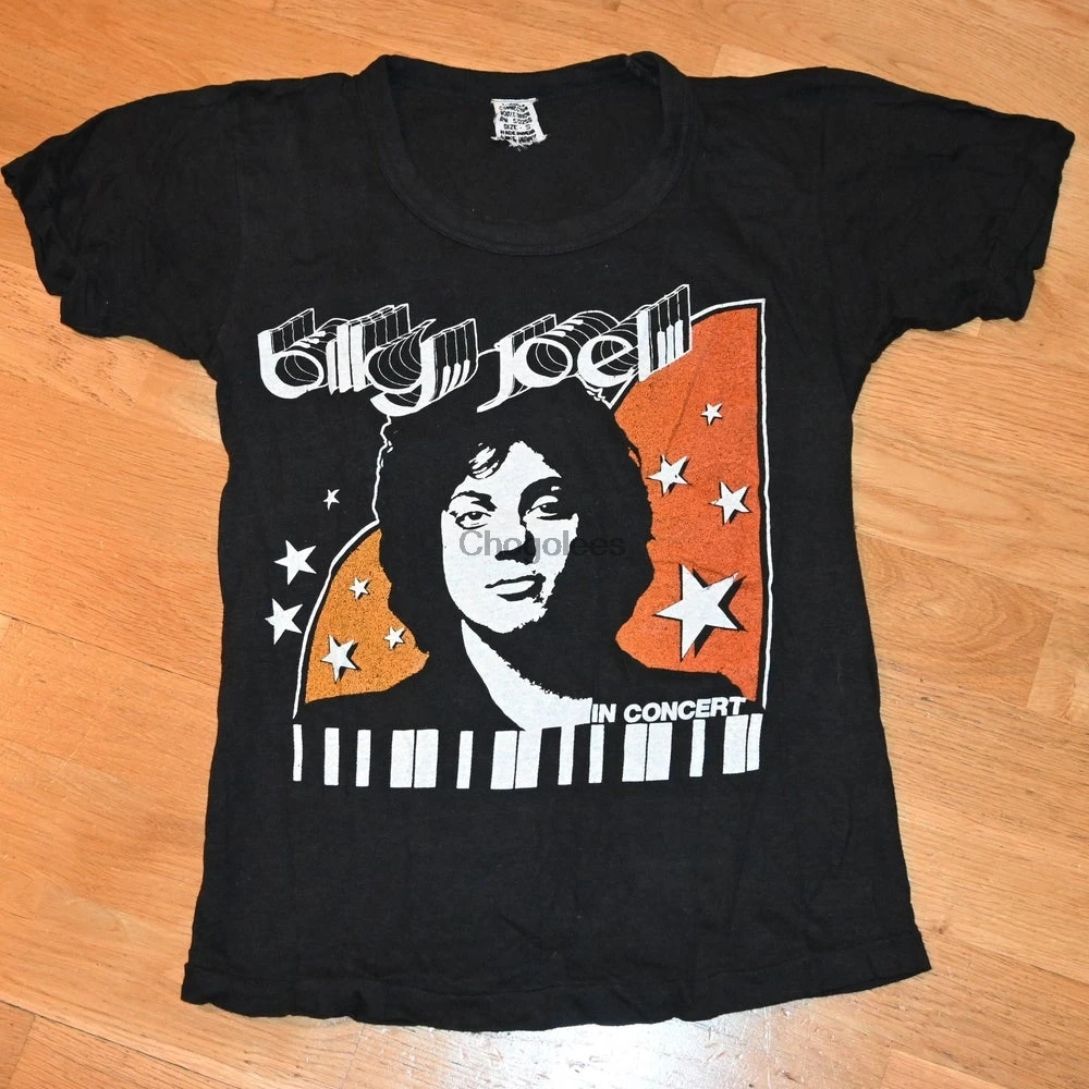 1970's BILLY JOEL vintage rare concert Rare 77 78 Tour original rock band music t shirt (S) Small tee tshirt Gift 70's Piano Man -