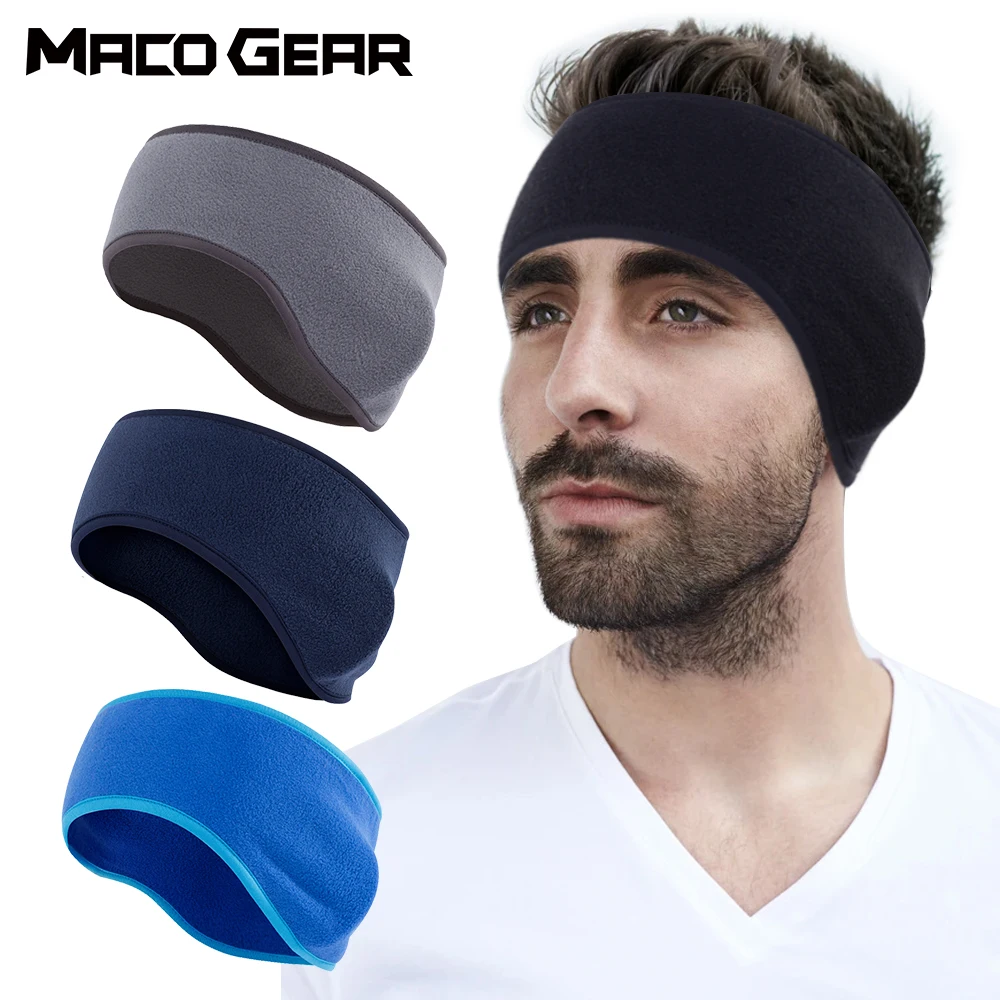 

2PCS Winter Warmer Ear-Cover Headband Fleece Sweatband Hair Bandage Bicycle Yoga Gym Cycling Fitness Sports Running Men Women