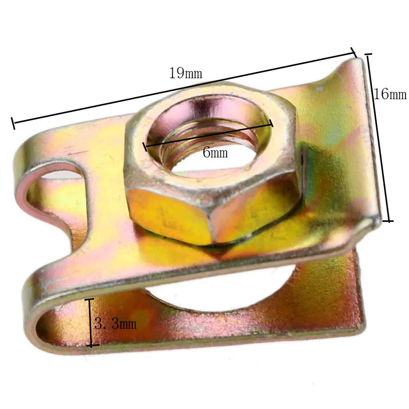 Yetaha 20 шт. крепежный зажим для автомобильного номерного знака Универсальная