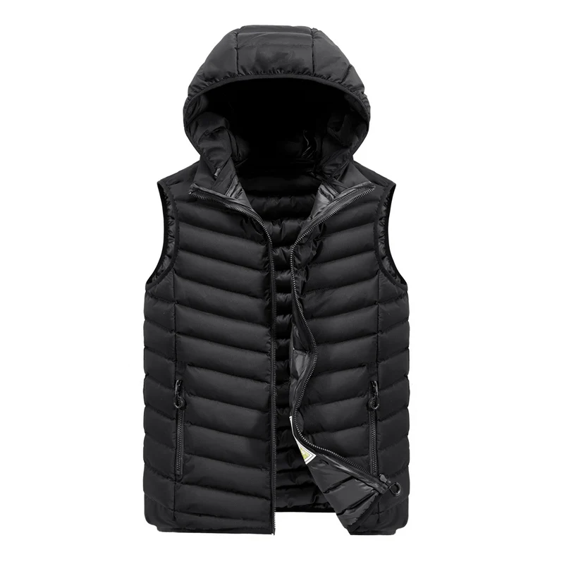 Riinr Newest 2019 Autumn Winter Men Coat Warm Sleeveless Jacket Casual Vest Cotton Army Green Waistcoat Plus Size 4XL | Мужская одежда