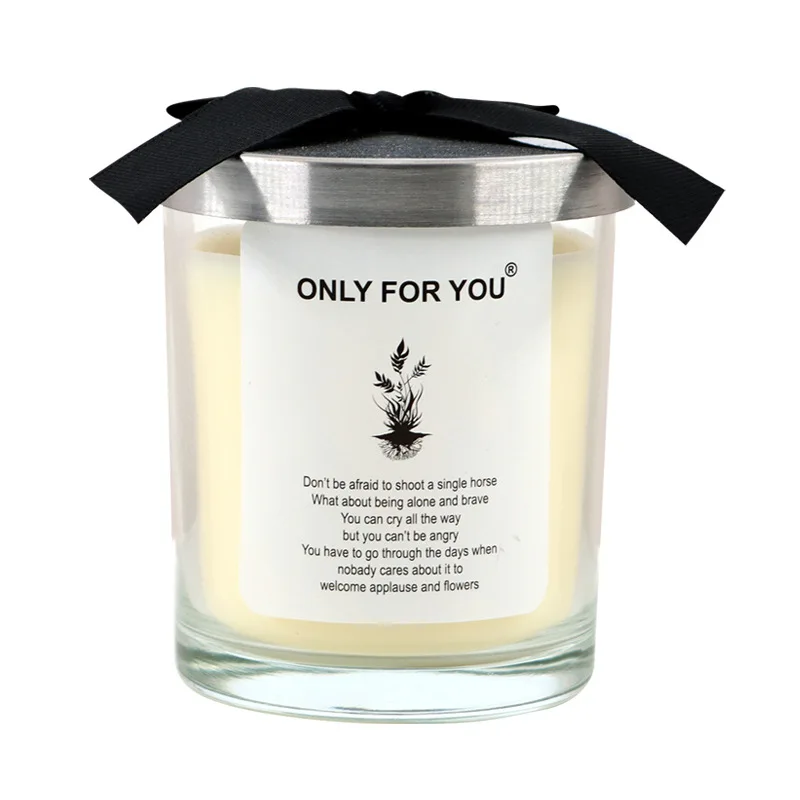 150 г ароматическая свеча романтический бант стеклянный подсвечник с железной