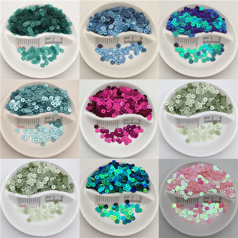 Плоские круглые пайетки из ПВХ 20 г 5 мм | Дом и сад