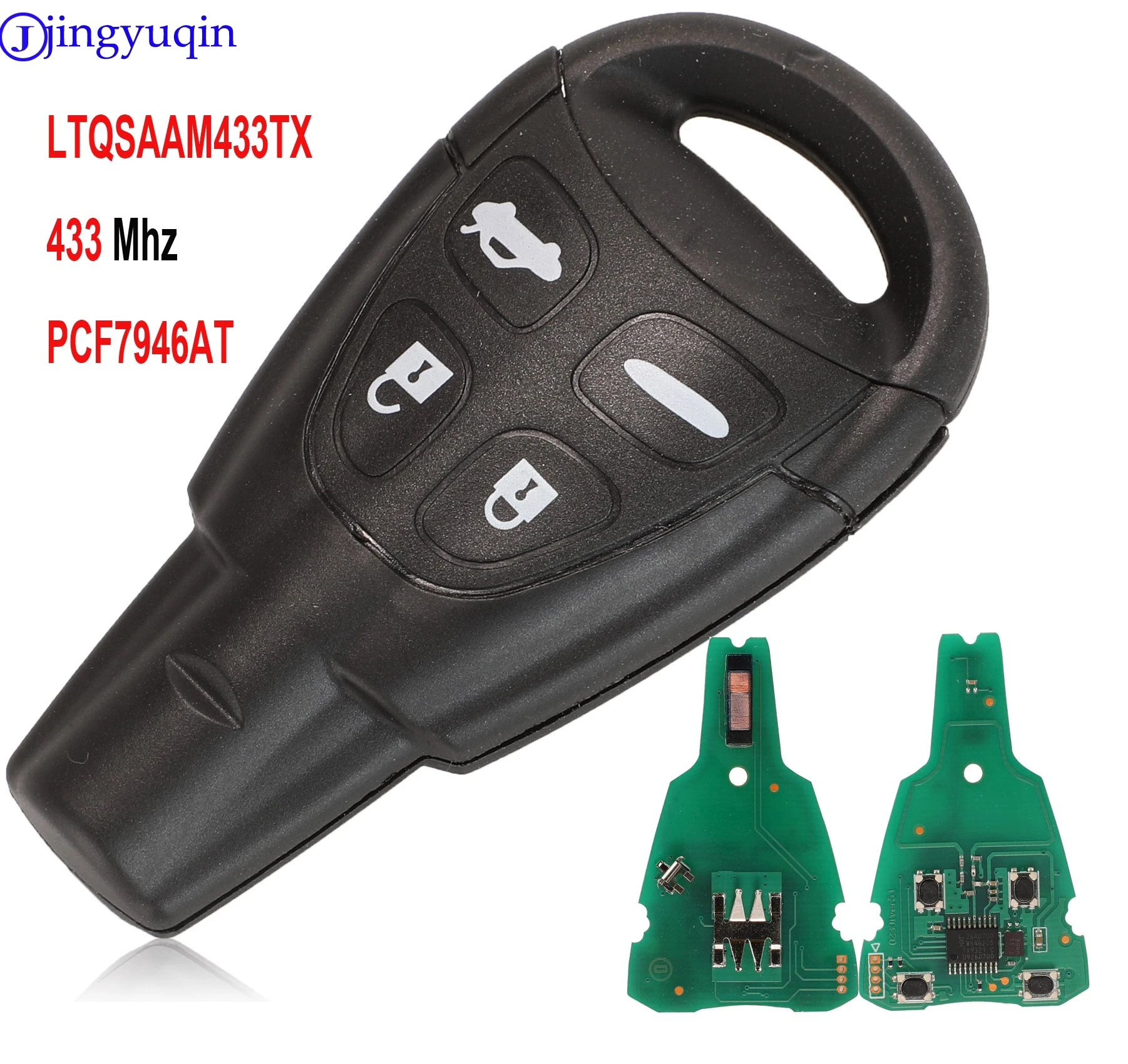 Пульт дистанционного управления jingyuqin 433 МГц PCF7946AT для SAAB 9-3 9-5 2003-2010 LTQSAAM433TX