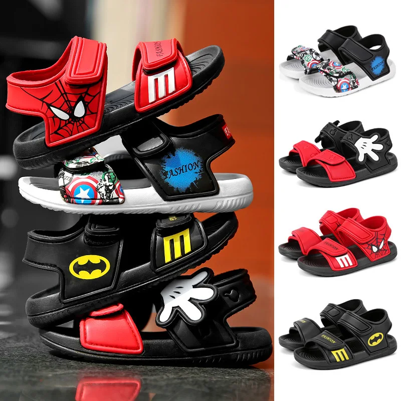 

Marvel Save World Superhero Boys Shoes Summer Weightlight Disney Spiderman Sandals Children Cartoon Cool Sneakers Kids Shoes