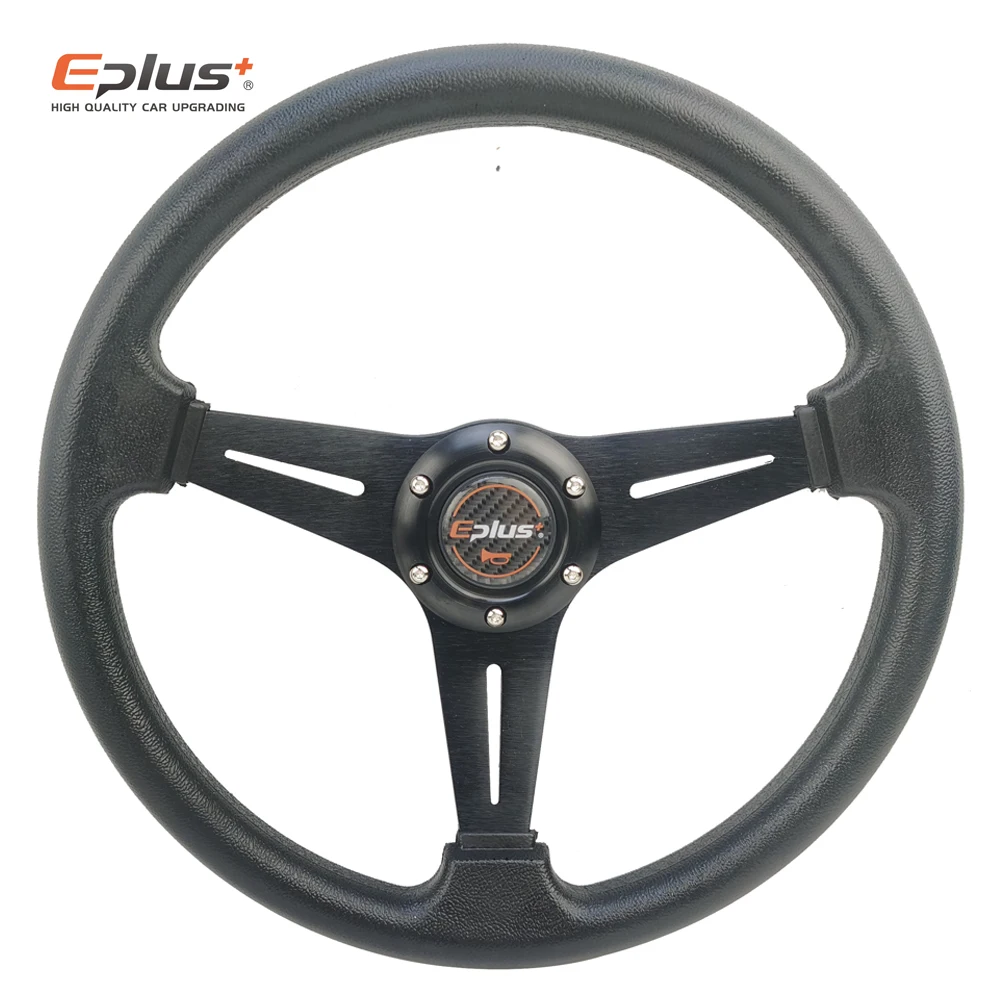 car Sport steering wheel racing type High quality universal 14 inches 350MM Aluminum+PU 6 color Titanium Carbon golden red MO