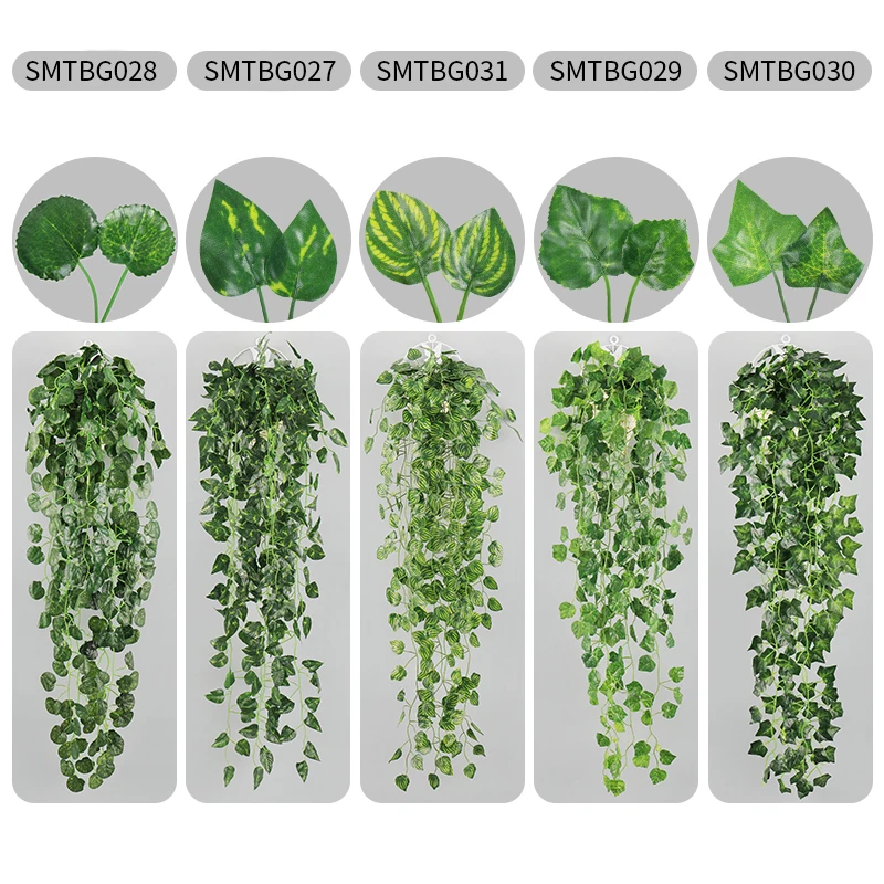 

Artificial Plants Hanging Greenery Ivy PP Artificial Leaves Grass Wall Bathroom Accessories Greenery Backdrop Wall Hanging Decor