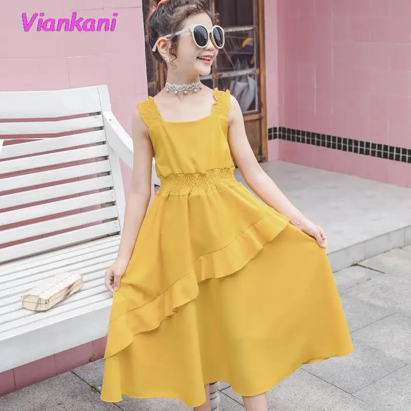 

Детские шифоновые платья, свадебная одежда для девочек, лето 2021, элегантное вечернее платье принцессы для девочек, детские костюмы на 3, 8, 10, ...