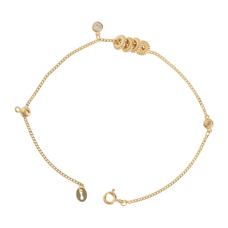 Модный браслет из стерлингового серебра 925 пробы с блестящим золотым кубическим