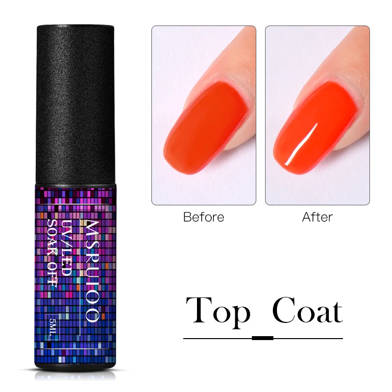 Блестящее верхнее покрытие MSRUIOO 5 мл Базовое Лаки праймер для гель-лака ногтей