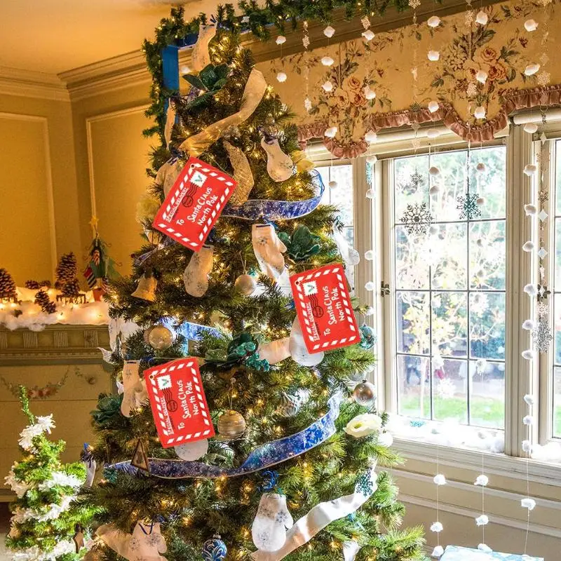 Подвеска конверт Санта Клаус Северный полюс на Рождество аксессуары для елки