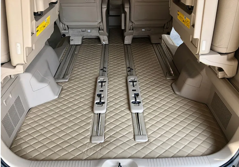 

Custom full setl car floor mats + trunk mat for Right Hand Drive Toyota Vellfire 7 8 seats 2008-2002 waterproof durable carpets