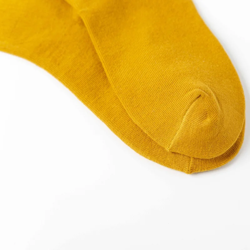 Носки женские хлопковые эластичные смешные дышащие мягкие милые желтые в стиле