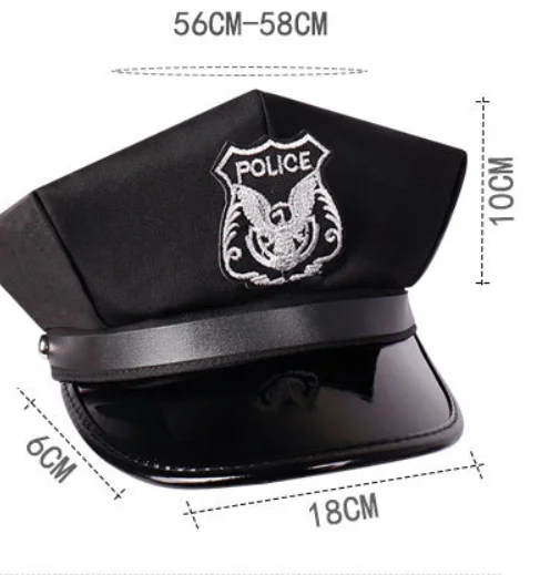 

New Arrival Octagonal Cap Captain Sailor Navy Hat Police Role Play Cop Toy Outdoor Performance Pretend Play Police Hat For Kids