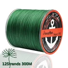 Серия Jioudao, 12 нитей, 300 м, фирменная японская многонитевая 100% полиэтиленовая плетеная леска, 40LB до 205LB