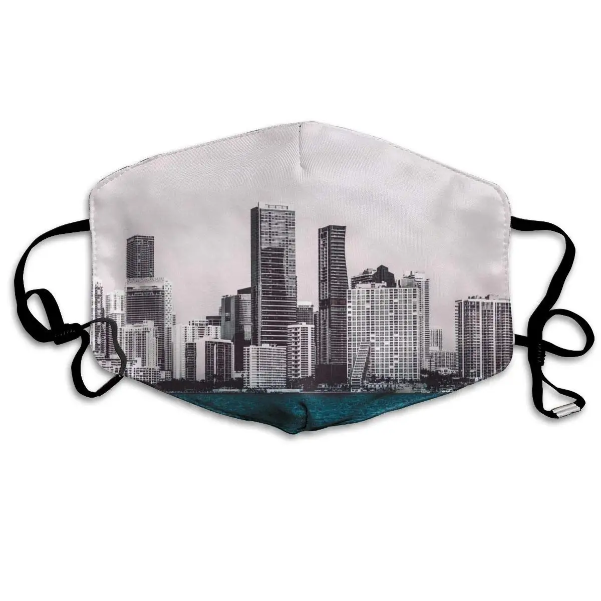 

City Washable Reusable Mask, Cotton Anti Dust Half Face Mouth Mask For Kids Teens Men Women With Adjustable Ear Loops
