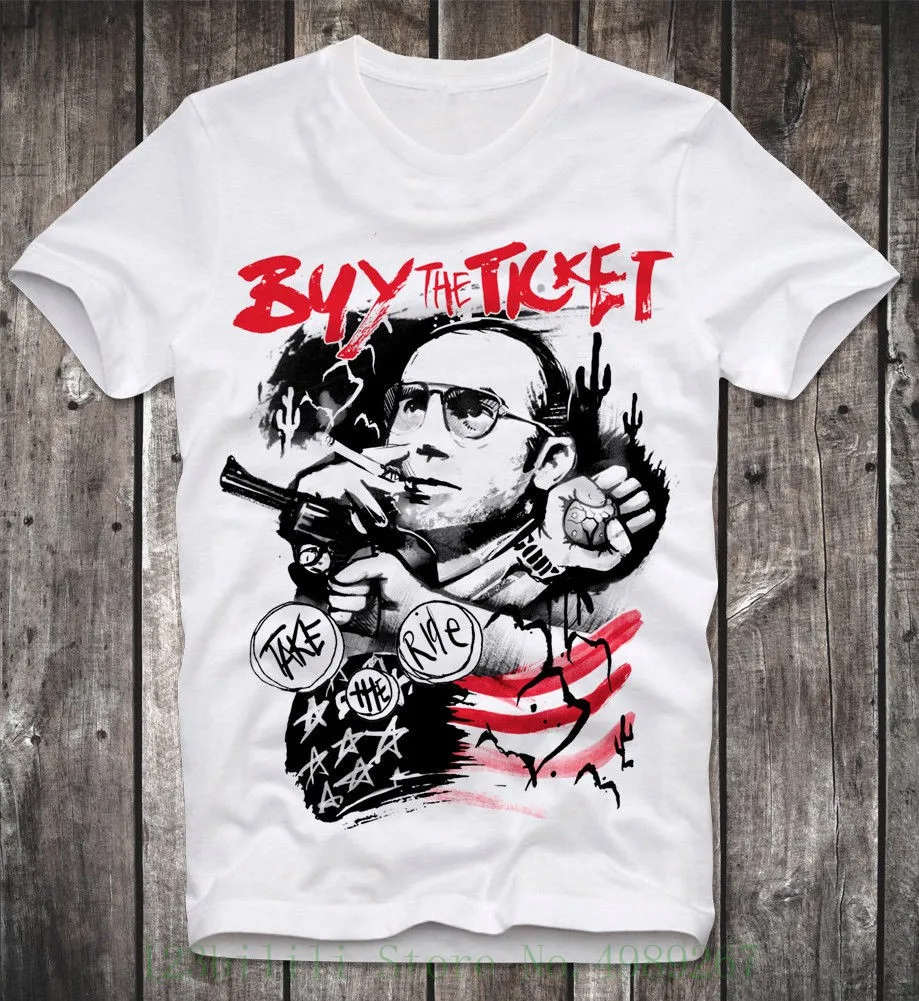 Футболка Хантер Томпсон купить билет Возьмите ездить страх ненависть летняя