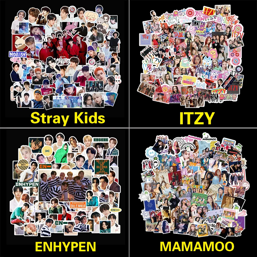 

Kpop бродячие дети ATEEZ ITZY дважды мамамоо, дважды в подарок Seventeen GOT7 Enhypen AESPA наклейки Поклонники подарки