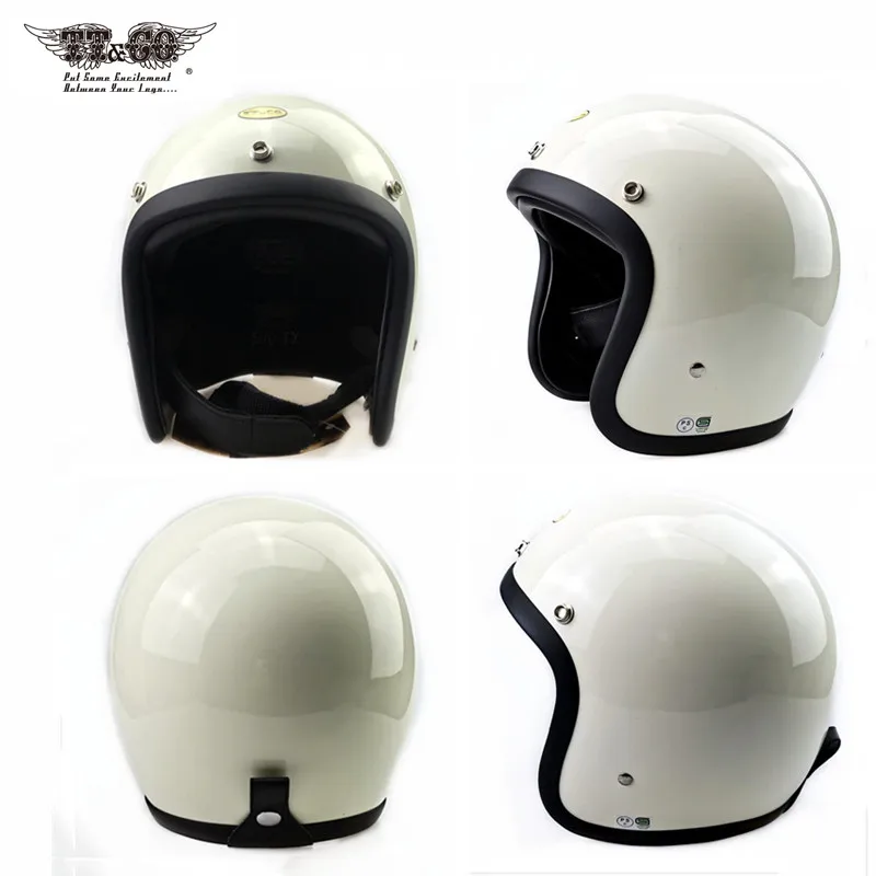 Винтажный мотоциклетный шлем TT &amp CO с открытым лицом в стиле ретро фирменный