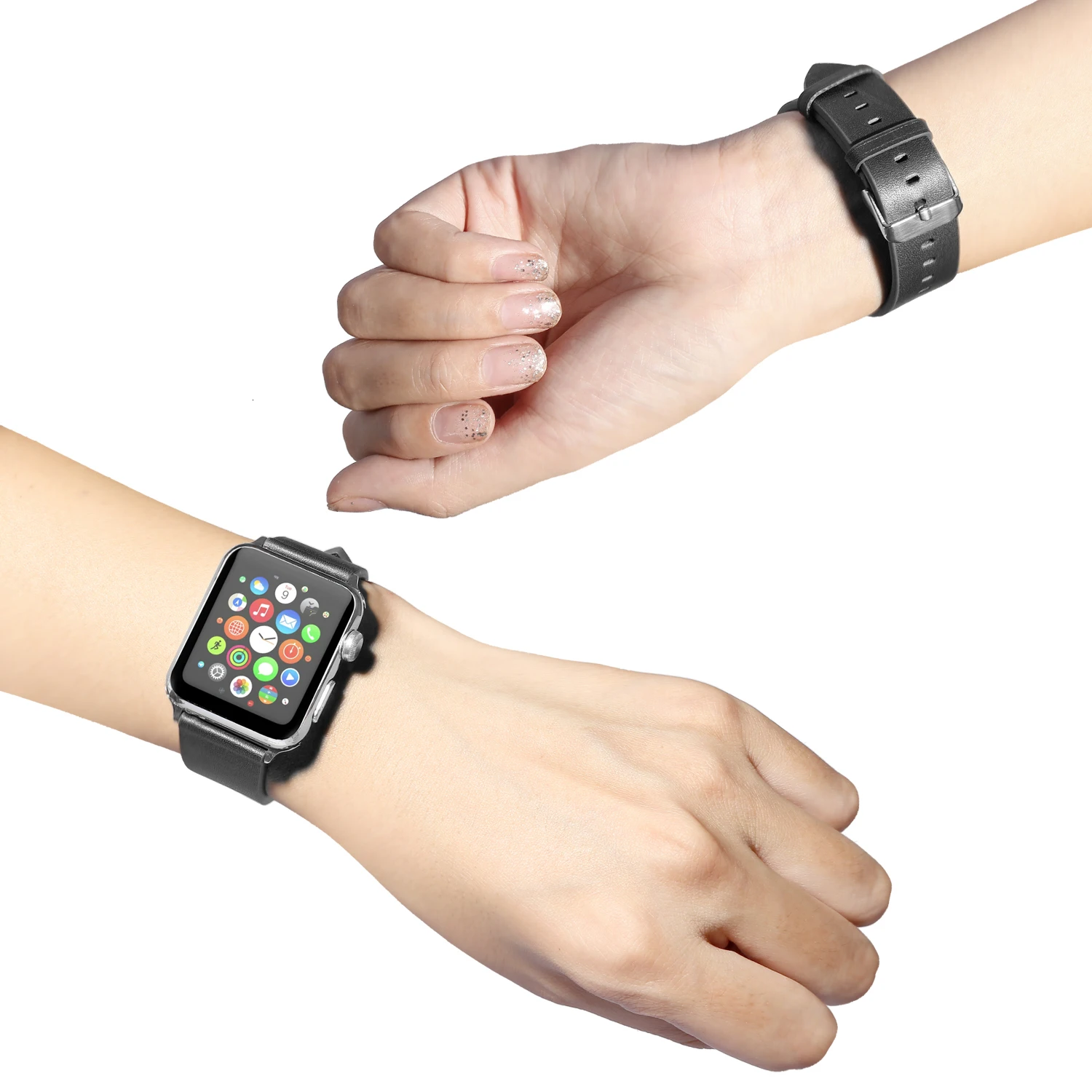 Модный ремешок из воловьей кожи для apple watch series 5 4 3 2 1 ремешок 44 мм для iwatch 38 мм 42 мм браслет умные аксессуары на запястье