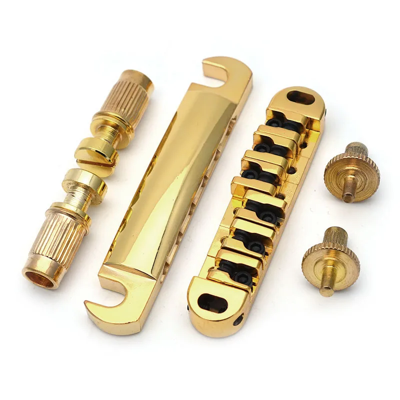 roller gitarre brücke locking tune o matic brücke saitenhalter schwanz für lp elektrische gitarre goldchrom free global shipping