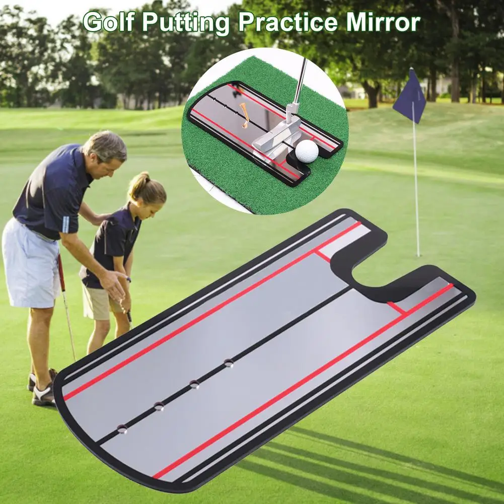 

1pcs Golf Putting Alignment Mirror Combo Portable Swing Training Aids Practice Putting Trainer Golf Straight Practice Eye Line