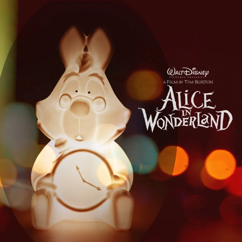 Ночной Светильник Mr White rabbit Alice in Wonderland подарок для мужчин и женщин|Сверкающие
