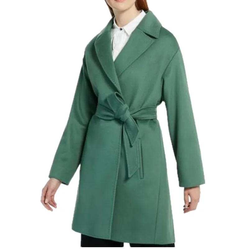 

2021 осень-зима, модное женское простое длинное пальто с отложным воротником, стильное карьерное кашемировое пальто