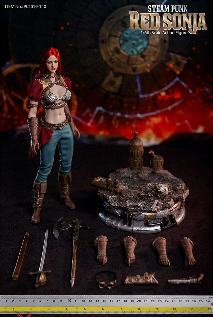 PL2019-140A/B BLeague 1/6 СТИМ панк рыжая Соня экшн-фигура головы тела Одежда оружие полный набор кукла модель для любителей подарок