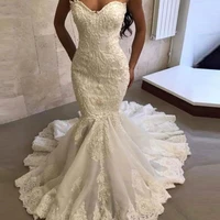 new arrival mermaid backless wedding dresses 2022 sweetheart appliqued lace garden country bridal gowns custom made plus size