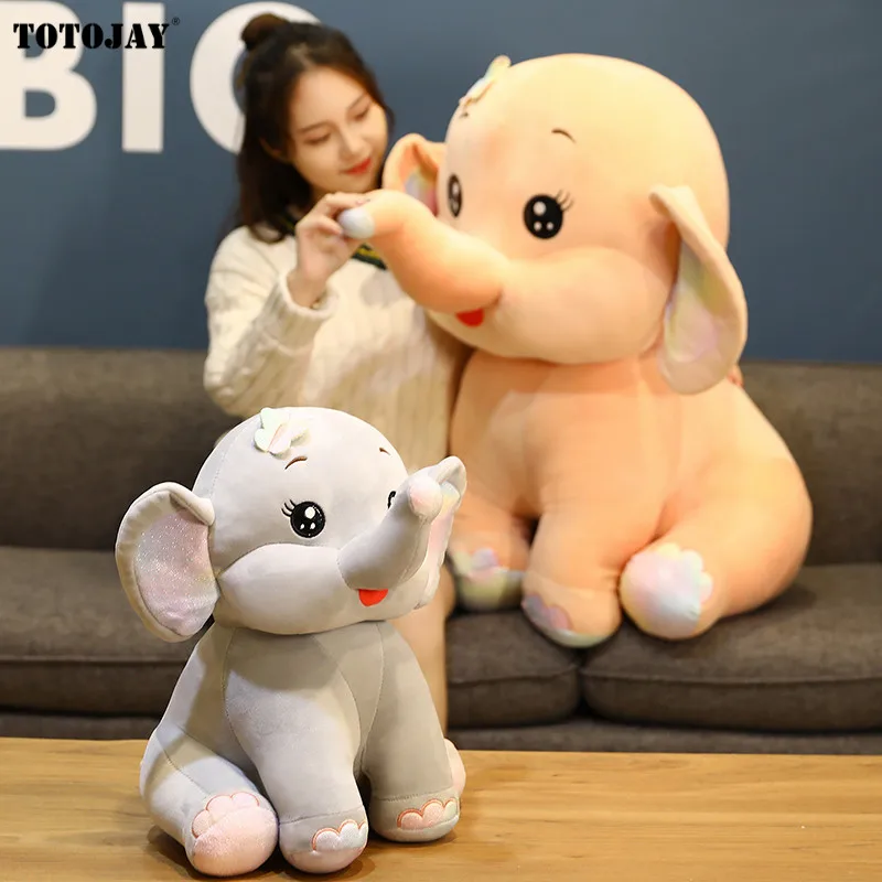 1pc 40/55cm Cute Big Ears Elephant Plush Toys Cartoon Sleeping Stuffed Pillow Doll Soft Cushion Bolster Birthday Gift for Kids - купить по